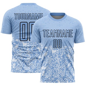Uniforme de Fútbol Azul Claro de Último Diseño, Ropa Deportiva de Poliéster Premium, Logotipo Personalizado por Sublimación, Fabricante OEM ODM, Venta al Por Mayor - Product Image 2