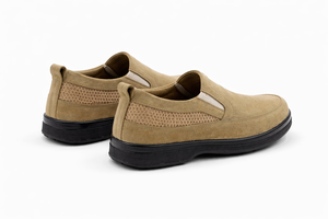 รองเท้าโลฟเฟอร์แบบสวมหนังกลับสำหรับผู้ชาย |   ดีไซน์ตาข่ายระบายอากาศพร้อมขอบยางยืด - Product Image 3