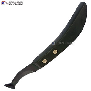 Couteau de fermeur pour sabots, en acier inoxydable avec revêtement plasma, 22,5 cm, lame durable à boucle, pour le soin des sabots des chevaux, des bovins et du bétail, équipement de fermeur - Product Image 5