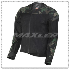 Veste de moto d'été pour hommes Armure approuvée CE Panneaux en maille respirante Doublure imperméable détachable Col montant réversible - Product Image 5