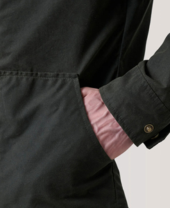 High Performance Men's Stand Canvas <b>Jacket</b> Solid Color Casual Regular Fit Covered Button Closure Windproof Winter Wear XL Size - Product Image 5