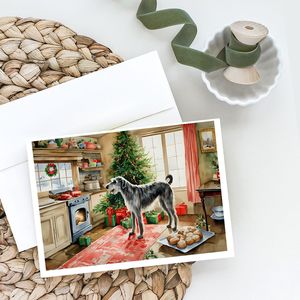 Paquet de 8 biscuits de Noël lévrier irlandais fantaisistes de taille A7 5x7 cartes de voeux avec enveloppes - Product Image 2