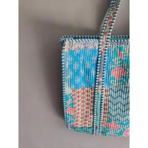 Quilted Cotton <b>Backpack</b> Floral Print Softback Zipper Closure Anti-Theft School Bag for Girls <b>Kids</b> gift for her Anti-Theft gift - Product Image 2
