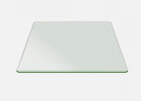 Plateau de table rectangulaire en verre sécurisé 17 x 30, épaisseur 3/8, bord poli plat