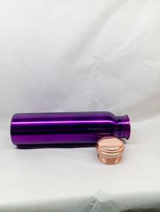Copper Hammered Finish 500ml Eco-Friendly Outdoor Water <b>Bottle</b> for Camping Travel Sports Dishwasher Safe Price From India - Product Image 6