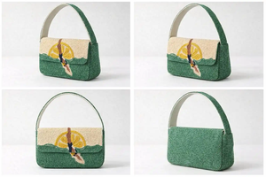 Sac à bandoulière bohème en toile avec broderie motif paysage, fermeture éclair, sac à main pour femme toutes saisons - Product Image 6