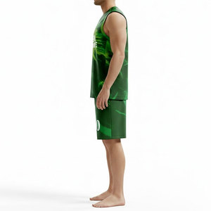 Ensembles d'uniformes de basketball pour hommes de haute qualité, logo personnalisé, design respirant pour les sports d'été, nouveaux uniformes de basketball par sublimation - Product Image 3