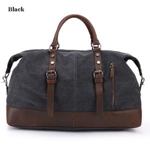 Bolsa de viaje de lona y cuero impermeable, estilo vintage, tipo duffel, equipaje de mano, bolso de fin de semana, bolsa de gimnasio, gran capacidad, Prime LCTB-0037 - Product Image 5