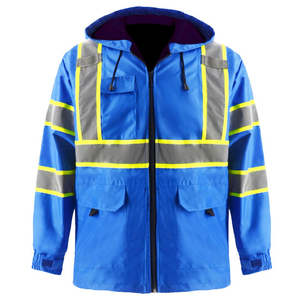 Vestes de sécurité haute visibilité personnalisées, chaudes, coupe-vent et réfléchissantes, avec plusieurs poches pour hommes - Product Image 4