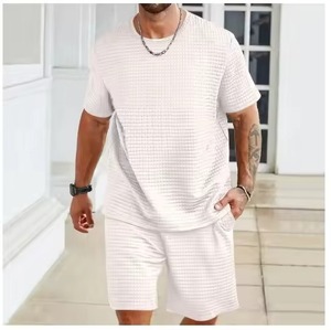 Ensemble de vêtements d'été pour hommes avec logo personnalisé, vêtements de plein air, ensemble de deux pièces, t-shirt et short pour adultes, ensemble de 2 pièces pour hommes - Product Image 1