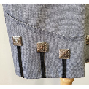 Traditional Scottish Grey Doublet Style Jacket Piper Drummer Jacket and Vest Wholesale 2026 - Product Image 4