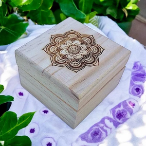 Handmade Modern Teak Wood Viking Vegvisir Runic Compass Symbol Jewelry Organizer Box for Travel - Product Image 5