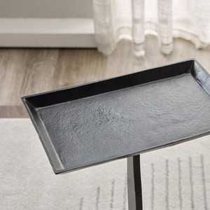 Mesa Consola con Pedestal de Metal Artesanal de 16x10 Pulgadas, Diseño Industrial, Base Estable, Mueble para Sala de Estar - Product Image 5