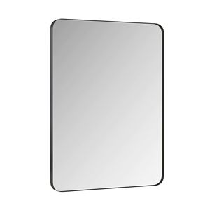 Miroir mural rectangulaire en métal noir de 24x36 pouces avec cadre miroir de coiffeuse pour salle de bain salon chambre décor - Product Image 6