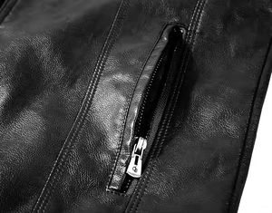 Vestes en cuir véritable sur mesure, prix d'usine, veste zippée, cuir d'agneau du Pakistan, vestes de moto en cuir, vente en gros, vestes de mode - Product Image 4