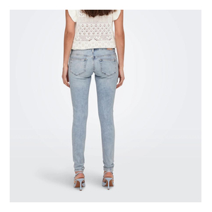 Jean en denim pour femme, coupe droite, taille moyenne, respirant, écologique, décontracté pour l'été, couleur claire, avec poches, grandes tailles - Product Image 2