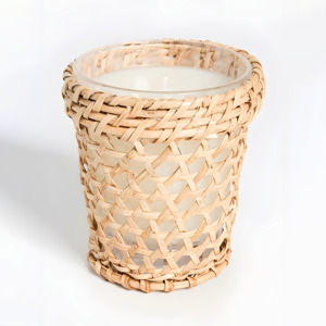 Porte-verres en rotin tressé à la main, jolies housses de verre naturelles, manchons porte-boissons, accessoires de bar - Product Image 1