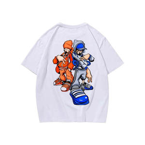T-shirt graphique surdimensionné personnalisé pour homme, 100 % coton jersey, style streetwear vintage, sérigraphié, col rond, vente en gros OEM - Product Image 1