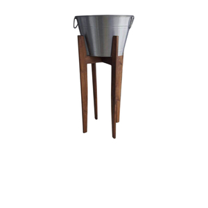 Jardinière demi-rond en métal galvanisé style ferme avec support, bac à plantes de jardin, jardinière extérieure, décoration vintage pour la maison - Product Image 5