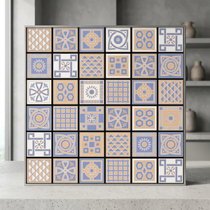Carreaux de sol en céramique Vistaar Premium de style européen marocain à motifs floraux 30x30cm, imperméables, résistants à l'usure, finition mate pour villa - Product Image 2