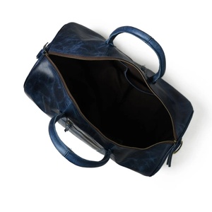 Customized Large Genuine Leather Travel Weekender <b>Overnight</b> Duffel <b>Bag</b> with shoe compartment Luggage <b>Bags</b> for Men - Product Image 2