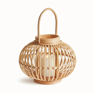 Lámpara de Ratán Tejida a Mano, Materiales Naturales Rústicos, Diseño Elegante, Lámpara Decorativa Ecológica para Decoración del Hogar, Arte Bohemio - Product Image 1