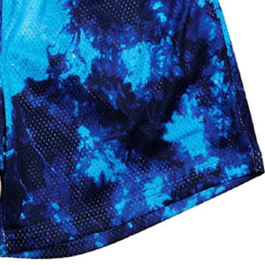 Shorts Tie-Dye Personnalisés Unisexe en Coton à Taille Élastique Imprimés Décontractés Sportifs de Plage et de Loisirs Vêtements d'Été Streetwear - Product Image 3