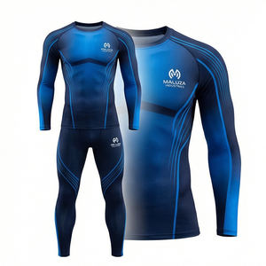 Conjunto Deportivo de Compresión para Hombre, para Fitness, Running y Entrenamiento, Corte Ajustado, MALUZA INDUSTRIES, EE. UU. y Europa - Product Image 1