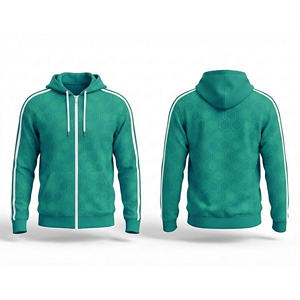 Sudadera con capucha personalizada con cremallera completa para hombre, mujer y jóvenes, de algodón premium, para entrenamiento, ropa deportiva - Product Image 4