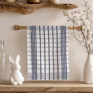 Serviette de cuisine en coton et lin avec motif à carreaux, serviette de cuisine à prix abordable en Inde - Product Image 1