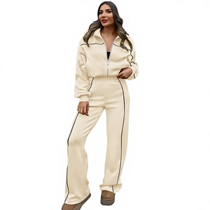 Ensemble de survêtement polaire coupe-vent 2 pièces pour femme 2026 – Tenue de sport et jogging personnalisable avec logo OEM - Product Image 1