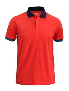 Men's Navy Blue <b>Half</b> Sleeve <b>Shirt</b> Orange Trim Solid Design Formal Anti-Wrinkle Yarn Dyed Knitted Fabric 100% Cotton Regular Fit - Product Image 2