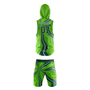 <b>Men</b>’s Custom Flag Football Uniform Hooded Jersey Set Breathable Training Apparel Sublimation Team Wear - Product Image 3