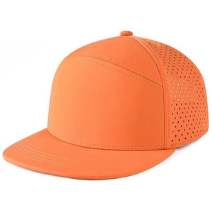 Gorra de béisbol trucker personalizada impermeable de mezclilla para hombre, gorra de golf de 6 paneles, lavada, deportiva, con perforaciones cortadas a láser - Product Image 1