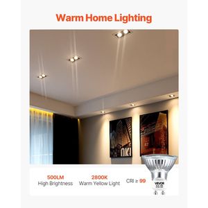 Lampadine Alogene Dimmerabili MR16 GU10 da 50W 100-130V per Scaldacandele con Luce Calda 2800K e Copertura in Vetro - Product Image 2