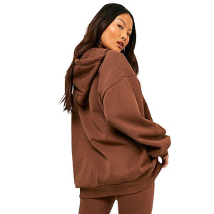 Conjuntos Deportivos de Invierno para Mujer, 100% Algodón, con Capucha, Color Sólido, Tallas Grandes, Logotipo Personalizado Impreso, Pantalones Deportivos Transpirables, Gran Venta - Product Image 3