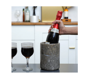 Seau à glace en marbre de qualité supérieure, style marbre blanc naturel, refroidisseur de bouteilles décoratif, refroidisseur de haute qualité - Product Image 1