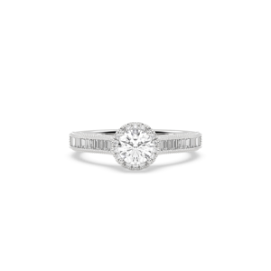 Bague solitaire AJRETAIL en or blanc massif 14 carats sertie de diamants de laboratoire de 1,008 carats, couleur D, clarté VVS, IGI - Product Image 1