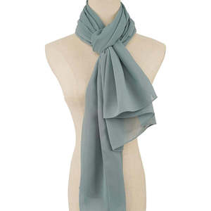 Women Solid Color Chiffon Scarf Long Lightweight All Seasons Daily Wear Scarves for Adults - Product Image 1