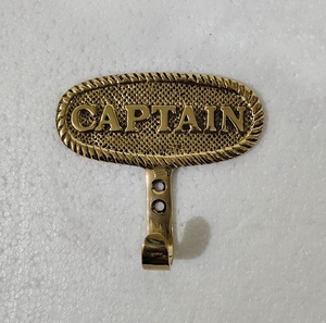 Brass Đội Trưởng Wall Mount <span class=keywords><strong>Hooks</strong></span> Key rack khăn tắm móc trang trí hải lý móc - Product Image 2