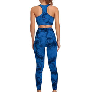 Seamless Gym Yoga Set Women Tummy <b>Control</b> <b>Leggings</b> Sports Bra Activewear - Product Image 2