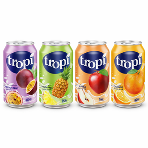 น้ำผลไม้สร้างสรรค์บรรจุขวดอะลูมิเนียมดีไซน์สวยงาม รับผลิตแบบ OEM ODM แบรนด์ส่วนตัว จัดส่งรวดเร็ว โดยผู้ผลิตเครื่องดื่ม TanDo - Product Image 1