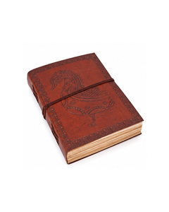 Journal en cuir style bohème avec motif paon – Design d'oiseau gravé à la main, carnet vintage fait main avec lien en cuir - Product Image 1