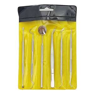 Juego de instrumentos de higiene bucal de acero inoxidable de primera calidad, estuche con herramientas para limpieza de dientes y encías, removedor de sarro, cálculos y placa. - Product Image 1