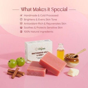 Handmade Raktchandan <b>Soap</b> 100g with Natural Ingredients for Best Lowest Price - Product Image 3