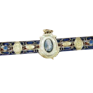 เข็มขัดแชมป์วินเทจ ดีไซน์ทองและน้ำเงินสุดพิเศษ รุ่นสะสมสำหรับนักสะสมมวยปล้ำ เข็มขัดแชมป์คุณภาพสูง - Product Image 5