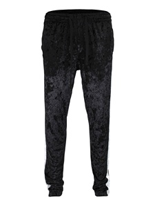 Ensemble 2 pièces pour hommes, tenue urbaine et stylée, vêtement en velours avec fermeture éclair, à rayures latérales, coupe cintrée, boîtier avant, à fermeture éclair - Product Image 6