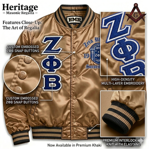 Chaquetas Universitarias de Satén Tipo Bomber, Ropa Griega de Alta Calidad Hecha a Medida para la Hermandad Zeta Phi Beta, Fabricante de Pakistán - Product Image 3