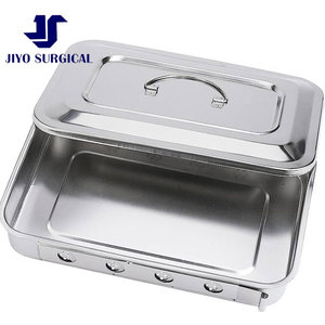 Premium Stainless Steel Manual Surgical Instrument Storage Case Secure <b>Locking</b> Lid for Hair Transplant Hospital Sterilization CE - Product Image 2
