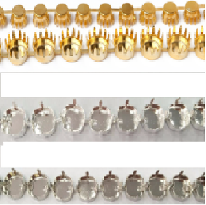 Customizable Bling Browband Base 8mm 10mm Empty Cup chain Leather Horse Tack DIY Crystal Browband with Quick Release <b>Snap</b> Loop - Product Image 1